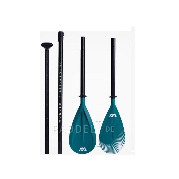 Paddel AQUA MARINA Dual-Tech Combo Modell 2024/25 - 4-teiliges verstellbares SUP und Kajak Paddel