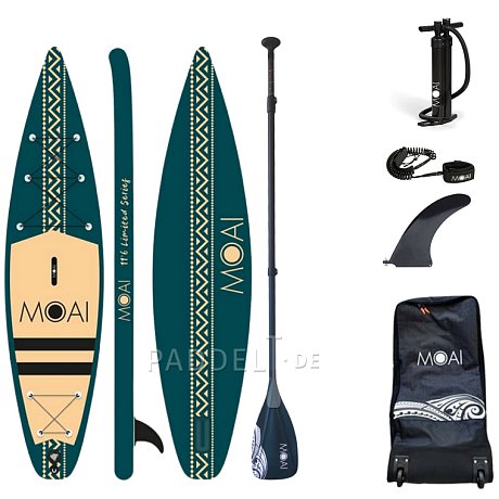 SUP MOAI 11'6 Ultra Light Limited Edition mit Carbon-Paddel - aufblasbares Stand Up Paddle Board