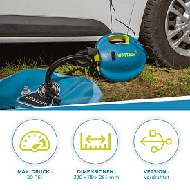 Elektrische Pumpe WATTSUP Swift für SUP Boards - 12V bis 20PSI