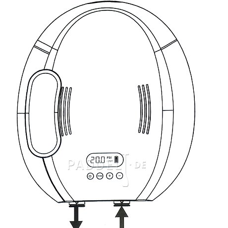 Elektrische Pumpe WATTSUP Swift+ battery für SUP Boards - bis 20 PSI