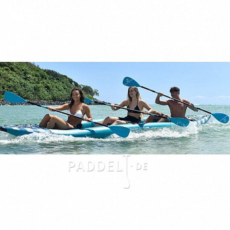 Paddel SPINERA Sup-Kayak Deluxe - 4-teiliges, verstellbares, extra langes Fiberglas-Paddel für SUP und Kajak